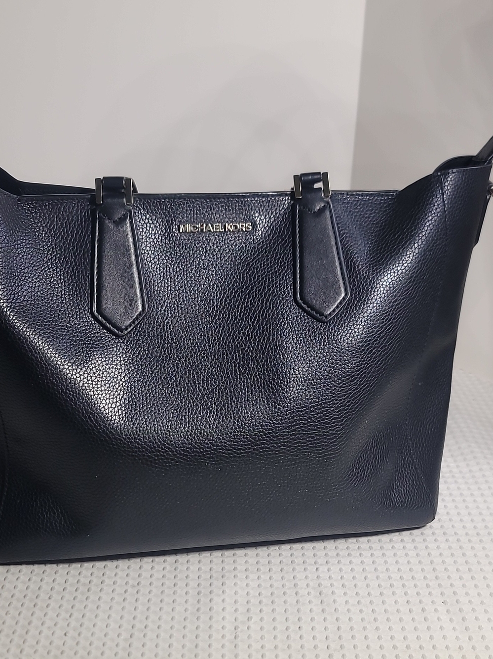 Michael Kors Black Pebbled Leather Tote